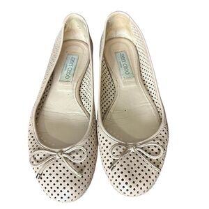Jimmy Choo Perferated Neutral Flat Size 37